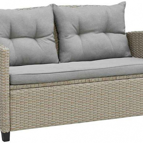 Плетеный комплект мебели с диваном AFM-804B Beige-Grey фото 2