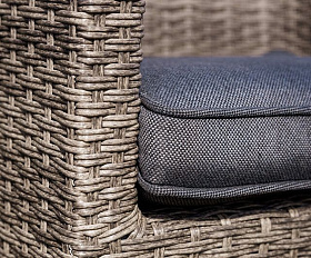 Обеденный комплект Fiona Royal Family из искусственного ротанга, цвет серый