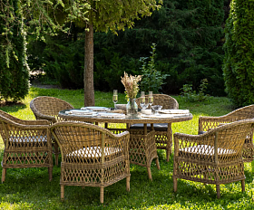 Обеденная Эспрессо–150 S 4SIS группа плетеная, цвет соломенный