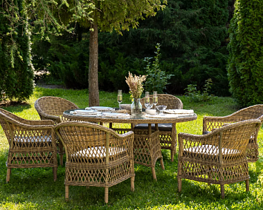 Обеденная Эспрессо–150 S 4SIS группа плетеная, цвет соломенный