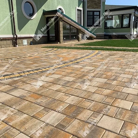 Тротуарная плитка Braer Старый Город Ландхаус 60 мм Colormix Песчаник гладкая фото 4
