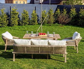 Лаунж-зона Michelle Royal Family из дерева, цвет бежевый