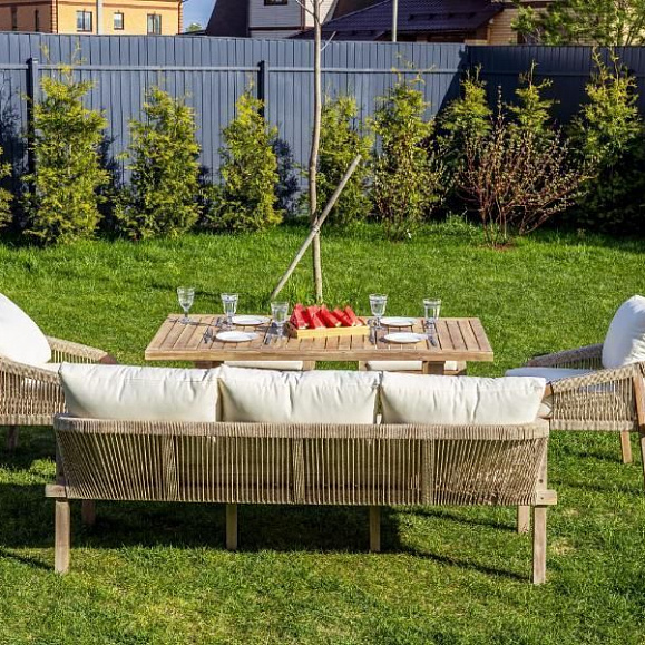 Лаунж-зона Michelle Royal Family из дерева, цвет бежевый фото 2