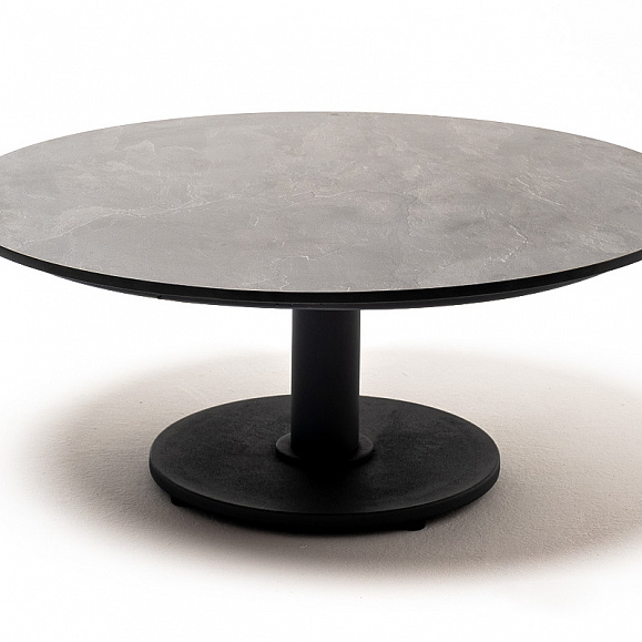 Чили интерьерный стол из HPL круглый Ø80 H32, цвет серый гранит фото 1