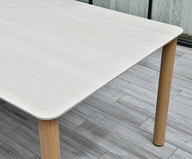 Кейптаун стол обеденный из алюминия, столешница из искусственного камня