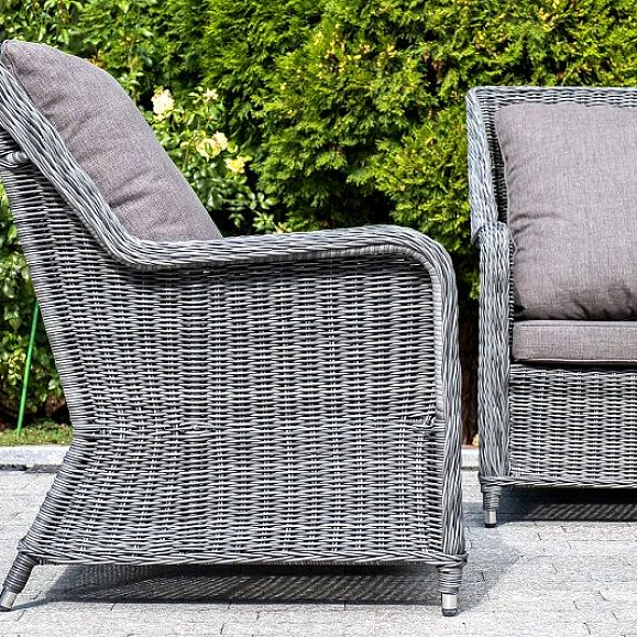 Плетеное кресло Гляссе 4SIS из искусственного ротанга, цвет графит фото 6