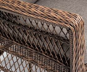 Кресло Гранд Латте 4SIS из искусственного ротанга, цвет коричневый