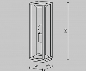 Ландшафтный светильник Cell Maytoni O452FL-01GF1 цвет Графит