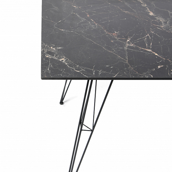 Руссо обеденный стол из HPL 150х80см, цвет черный мрамор фото 3