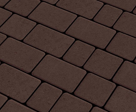 Тротуарная плитка Старый город 60 мм, цвет Шоколад, полный прокрас