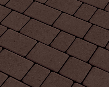 Тротуарная плитка Старый город 60 мм, цвет Шоколад, полный прокрас