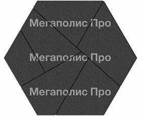Тротуарная плитка Выбор Оригами Б.4.Фсм.8 80 мм Черный Гранит