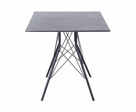 Конте интерьерный стол из HPL 63x63см, цвет серый гранит