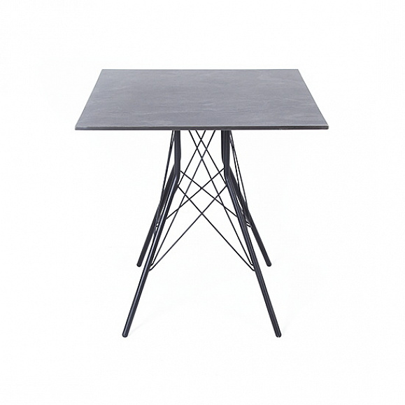 Конте интерьерный стол из HPL 63x63см, цвет серый гранит фото 2