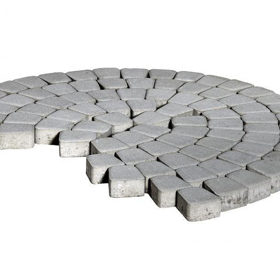 Тротуарная плитка Braer Классико круговая 60 мм. Серый фото 4