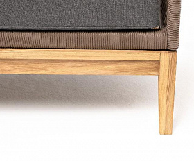 Диван двухместный Канны 4SIS из роупа (веревки), каркас дуб, цвет коричневый