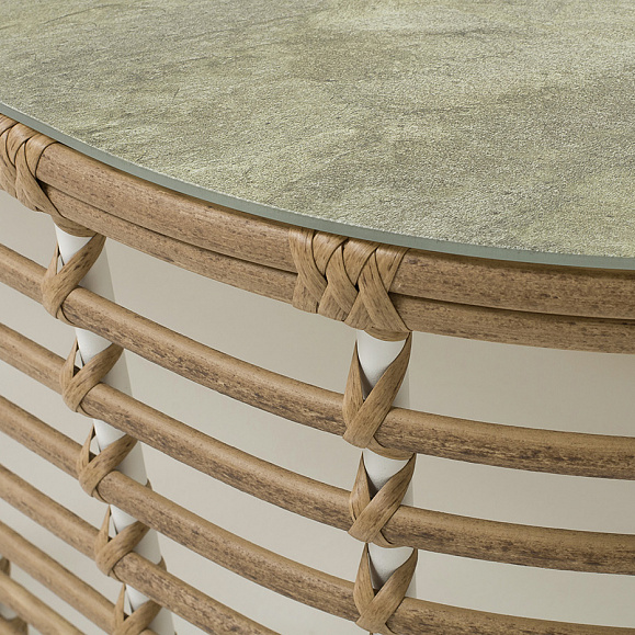 Валенсия журнальный столик из искусственного ротанга, цвет соломенный фото 5