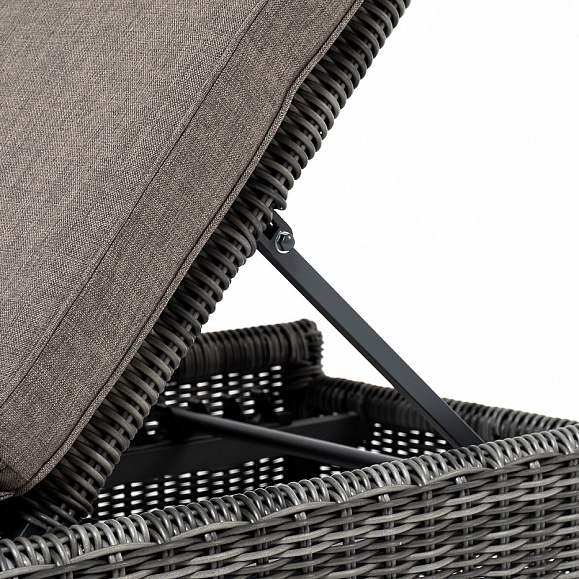 Рим комплект шезлонг со столиком, цвет графит фото 4