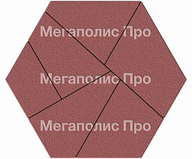 Тротуарная плитка Выбор Оригами Б.4.Фсм.8 80 мм Красный Гранит