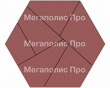 Тротуарная плитка Выбор Оригами Б.4.Фсм.8 80 мм Красный Гранит