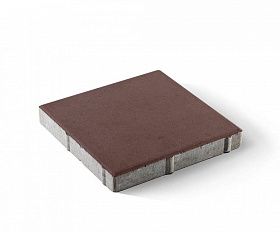 Тротуарная плитка Koldiz Квадрат 50 мм Моно Коричневый