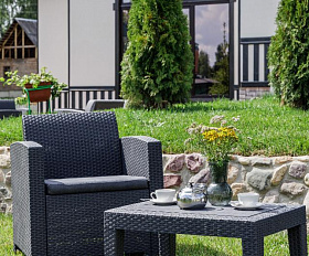 Обеденный комплект Lana XS Royal Family из пластика, цвет графит