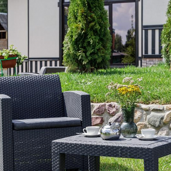 Обеденный комплект Lana XS Royal Family из пластика, цвет графит фото 3