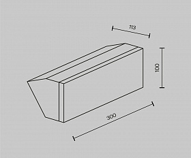 Настенный светильник (бра) Brick Maytoni O436WL-L20GF3K цвет Графит