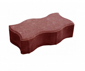 Волна Спецбетон 240х120х80 мм. 1Ф16.8 Красно-коричневый