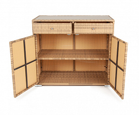 Мальта тумба плетеная из искусственного ротанга, цвет соломенный