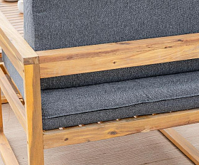 Лаунж-зона Brooklyn Royal Family из дерева, цвет серый