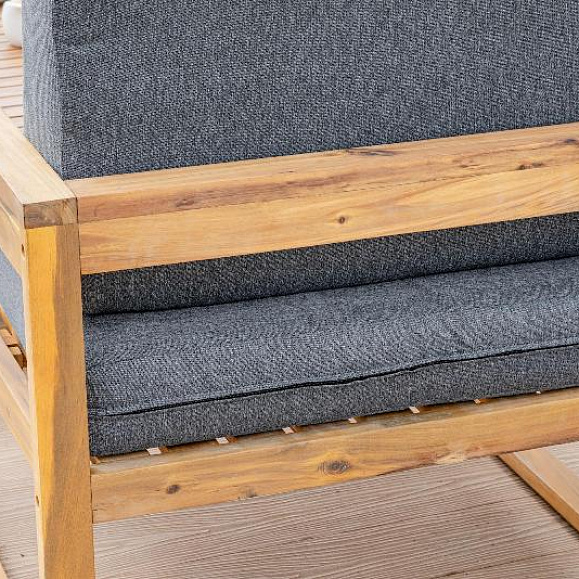 Лаунж-зона Brooklyn Royal Family из дерева, цвет серый фото 6