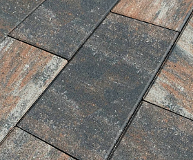 Тротуарная плитка Нобетек Широкоформатная 5П8ф 600x300x80 Колормикс №29 Вулкан