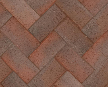 Тротуарная клинкерная брусчатка ЛСР Женева 200х100х50 мм, серебро