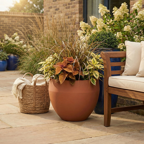 Кашпо Concretika Гира D50H43 Терракота 110 252 фото 1