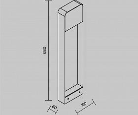 Ландшафтный светильник Porte Maytoni O481FL-L7B3K цвет Черный