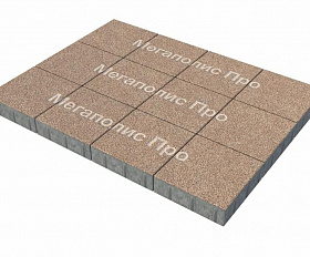 Тротуарная плитка Фабрика Готика Квадрат 300х300х60 мм Голд 15