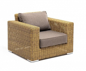 Кресло Боно 4SIS из искусственного ротанга, цвет соломенный