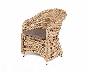 Плетеное кресло детское Равенна 4SIS из искусственного ротанга, цвет соломенный