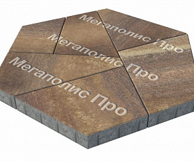 Тротуарная плитка Выбор Оригами Б.4.Фсм.8 80 мм Листопад Мокко