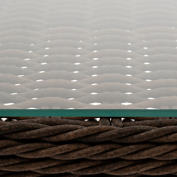 Прованс столик журнальный из ротанга, цвет коричневый фото 7