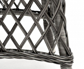 Обеденная группа Эспрессо–80 R 4SIS из искусственного ротанга, цвет графит