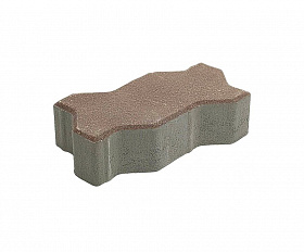 Тротуарная плитка 342 механический завод Волна 240х130х80 мм, коричневый