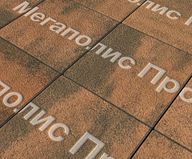 Тротуарные плиты Выбор Квадрат Б.1.К.8 300х300х80 мм Листопад Гранит Мустанг