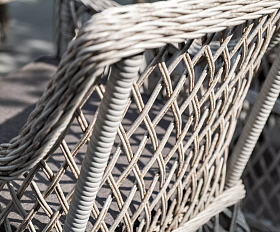 Обеденная Латте 4SIS группа плетеная, цвет бежевый