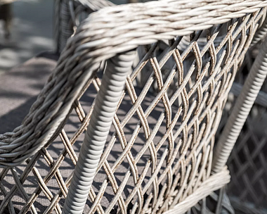 Обеденная Латте 4SIS группа плетеная, цвет бежевый