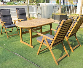 Обеденный комплект Kimberly Royal Family из дерева на 4 персоны (овальный стол)