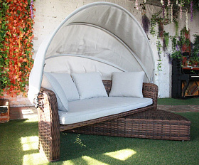 Диван-трансформер Violetta Royal Family из искусственного ротанга, цвет коричневый