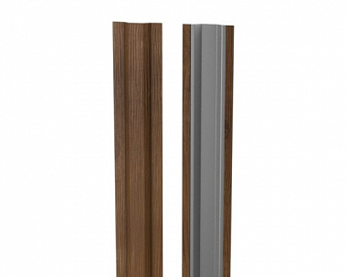 Планка декоративная (нащельник) Металлопрофиль Blackout PrintArt GoldenNut (золотой орех)