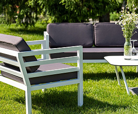 Кресло интерьерное Глория 4SIS  каркас из алюминия